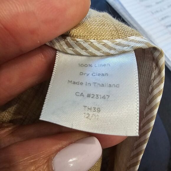 Talbots Women's Wide Leg Linen Pants  Size 12P - Picture 6 of 6